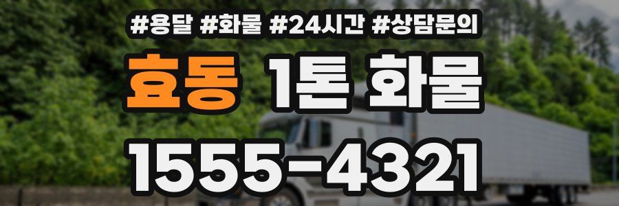 효동 1톤 화물