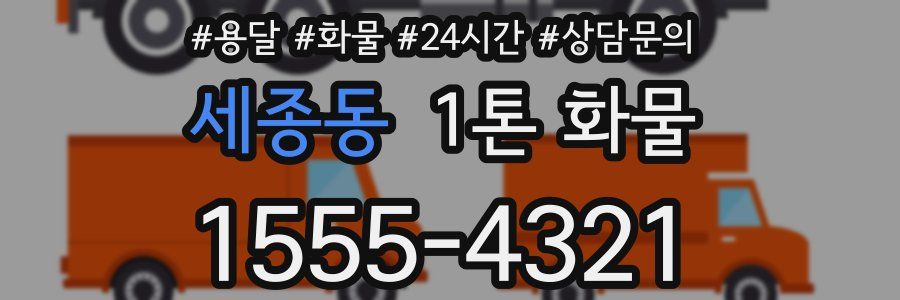 세종동 1톤 화물