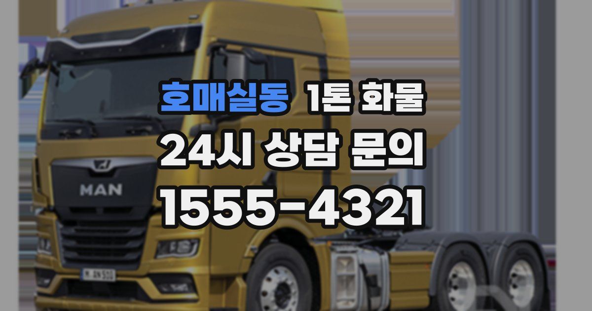 호매실동 1톤 화물