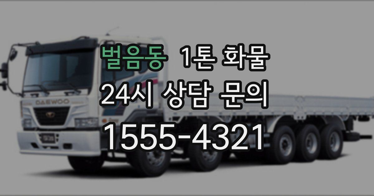 벌음동 1톤 화물