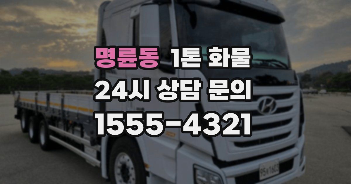 명륜동 1톤 화물