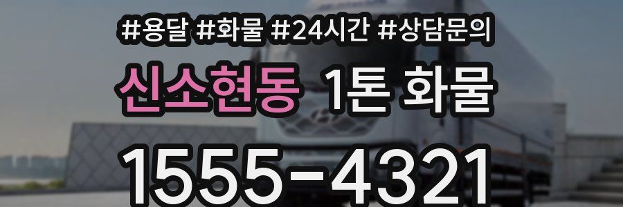 신소현동 1톤 화물