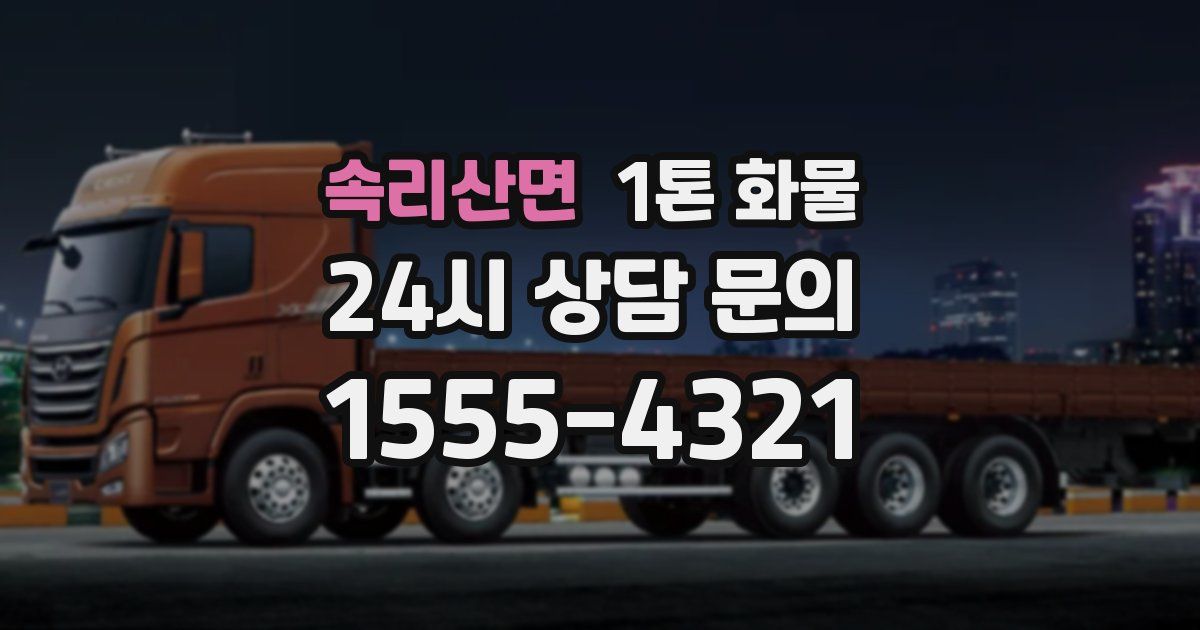 속리산면 1톤 화물