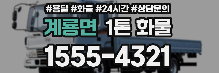 계룡면 1톤 화물