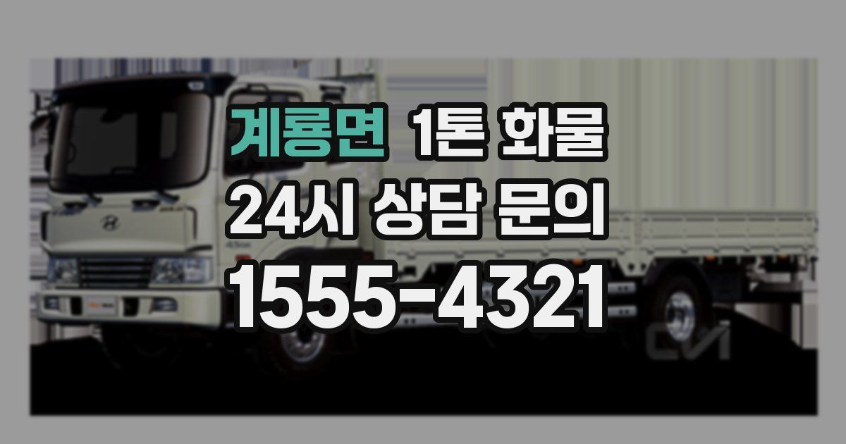 계룡면 1톤 화물