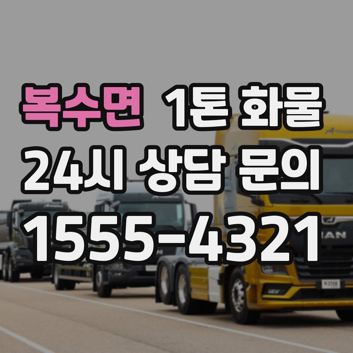 복수면 1톤 화물