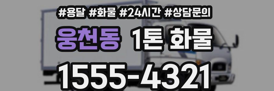 웅천동 1톤 화물