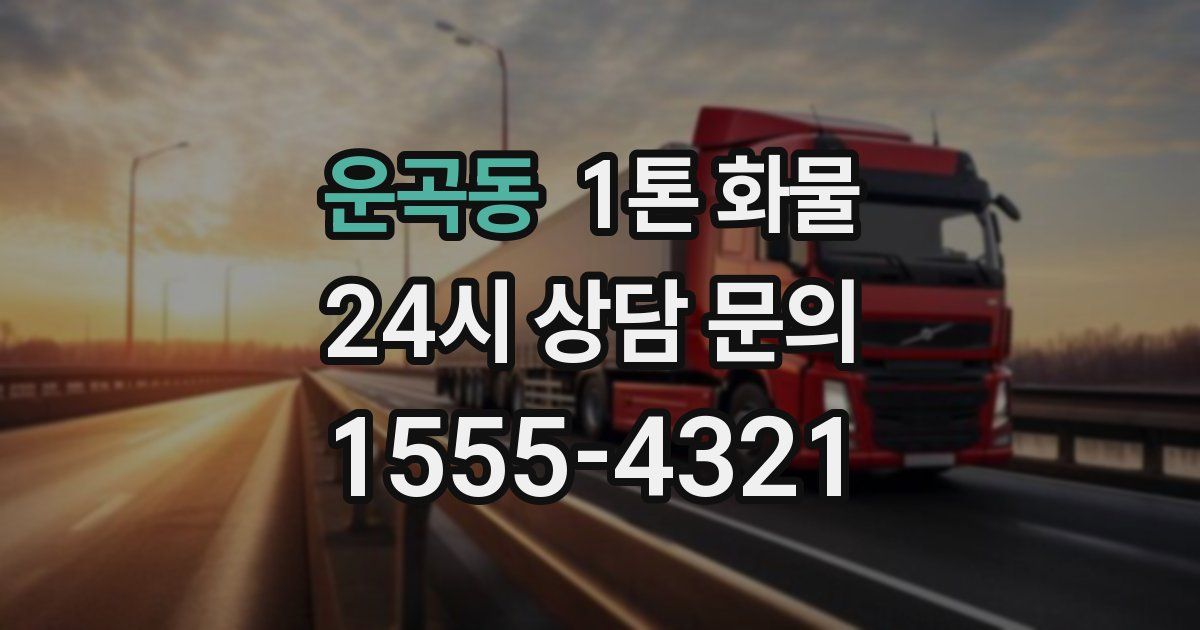 운곡동 1톤 화물
