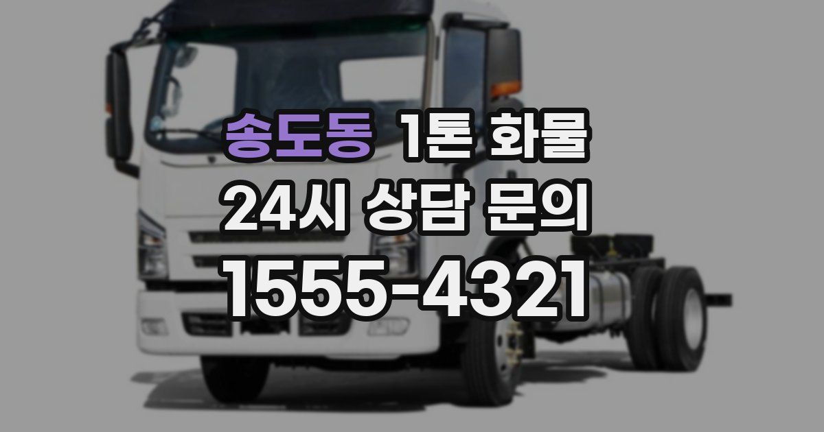 송도동 1톤 화물