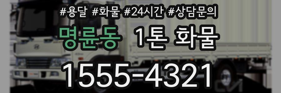 명륜동 1톤 화물