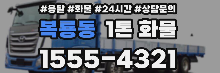 복룡동 1톤 화물