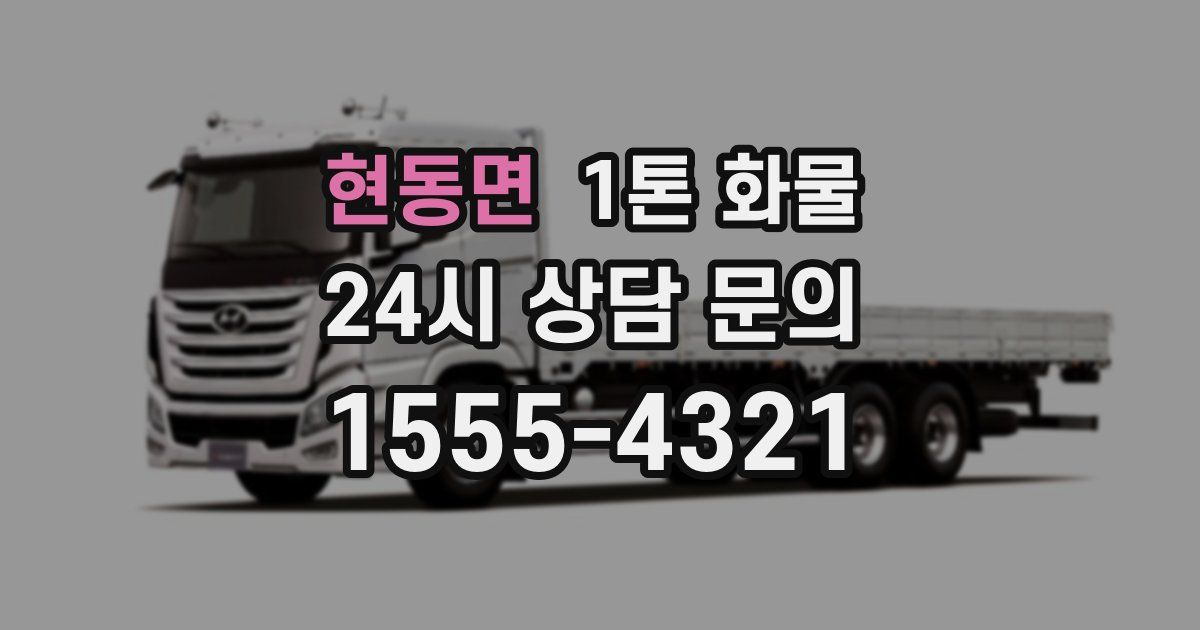 현동면 1톤 화물