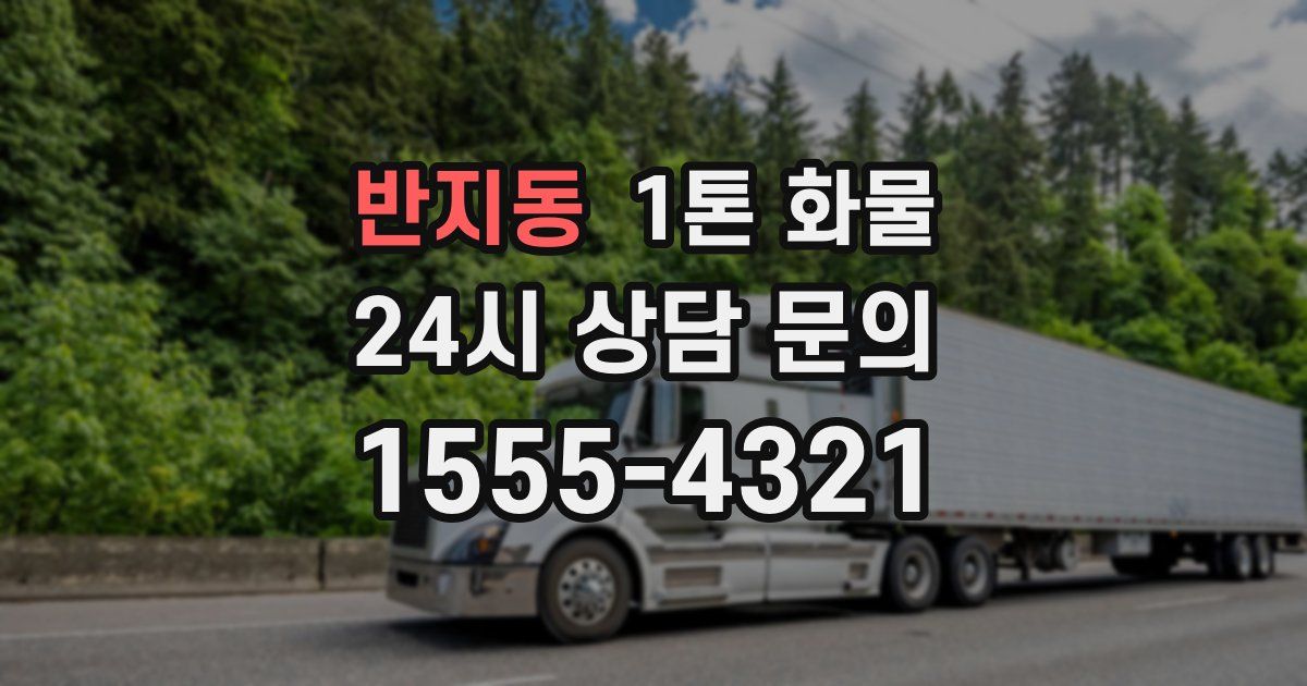 반지동 1톤 화물