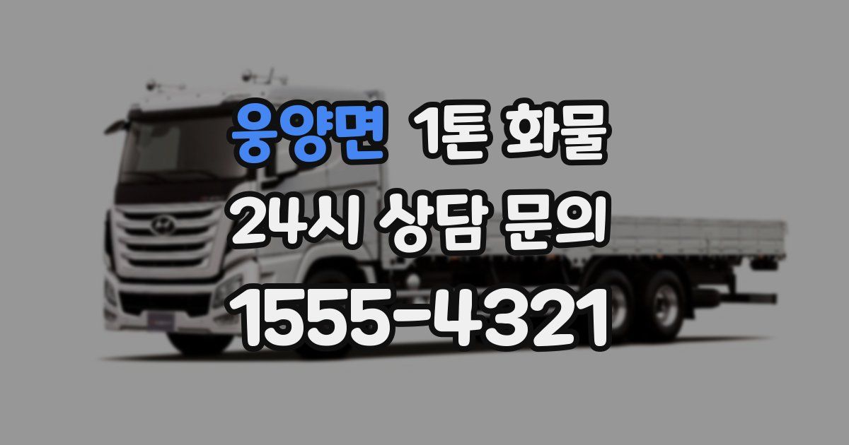 웅양면 1톤 화물