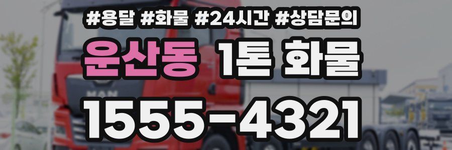 운산동 1톤 화물