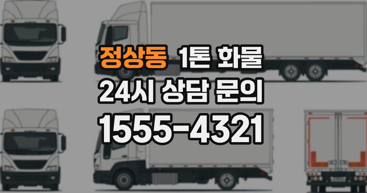 정상동 1톤 화물