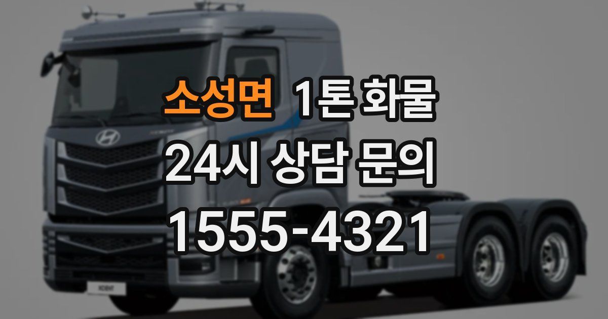 소성면 1톤 화물