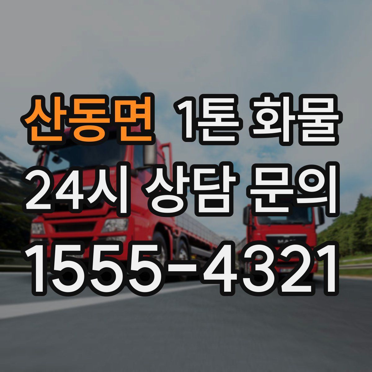 산동면 1톤 화물