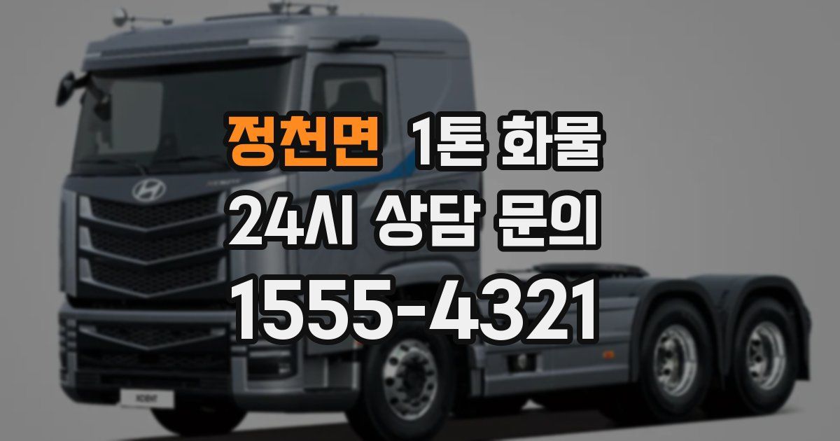 정천면 1톤 화물