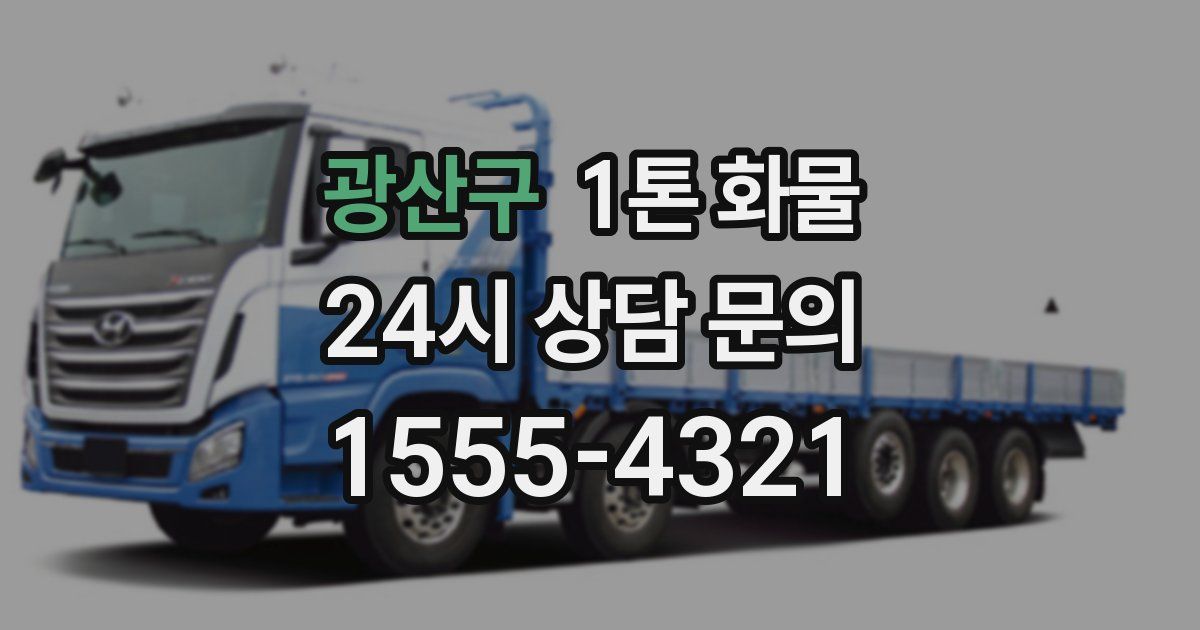 광산구 1톤 화물