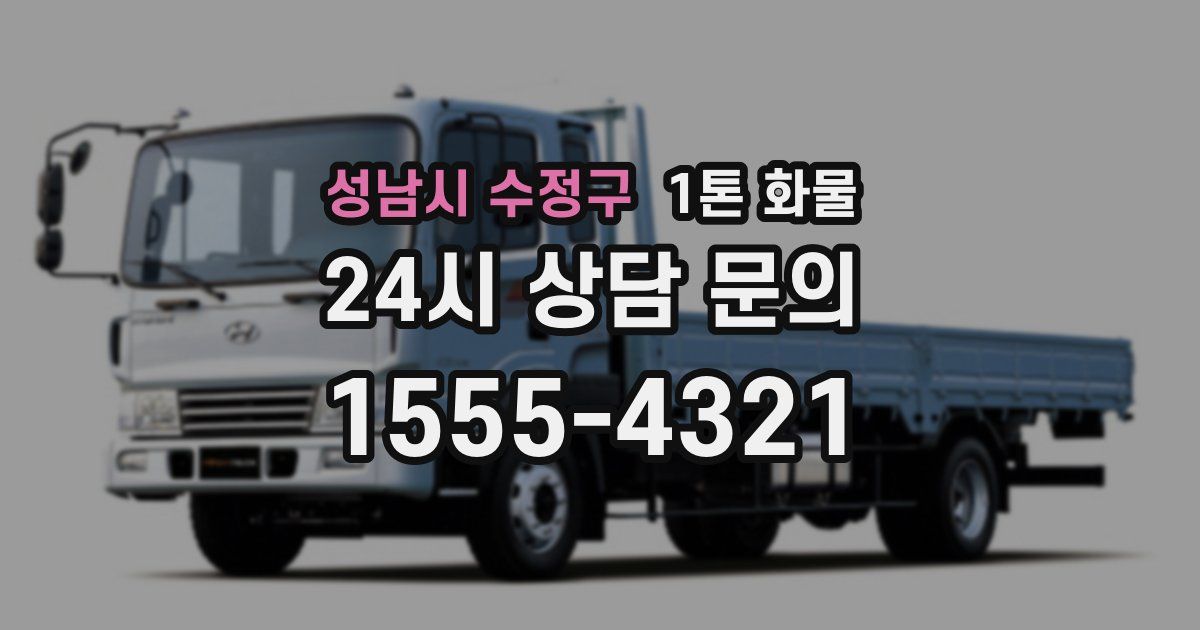 성남시 수정구 1톤 화물