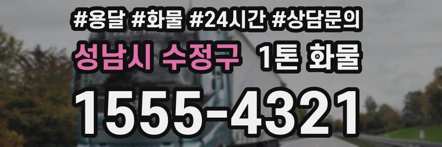 성남시 수정구 1톤 화물