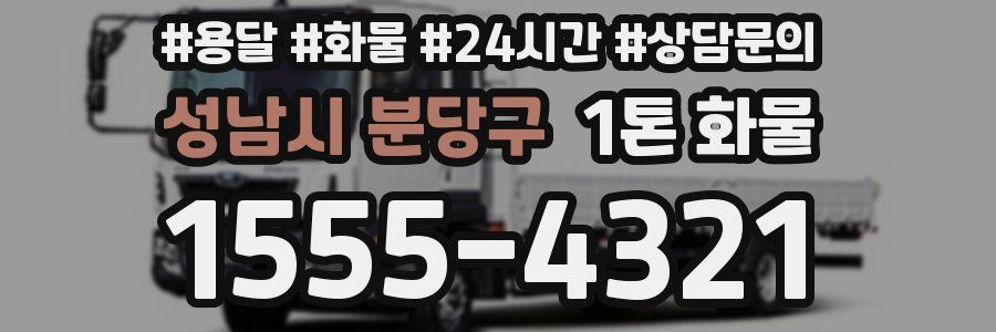 성남시 분당구 1톤 화물