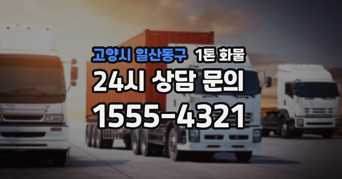 고양시 일산동구 1톤 화물
