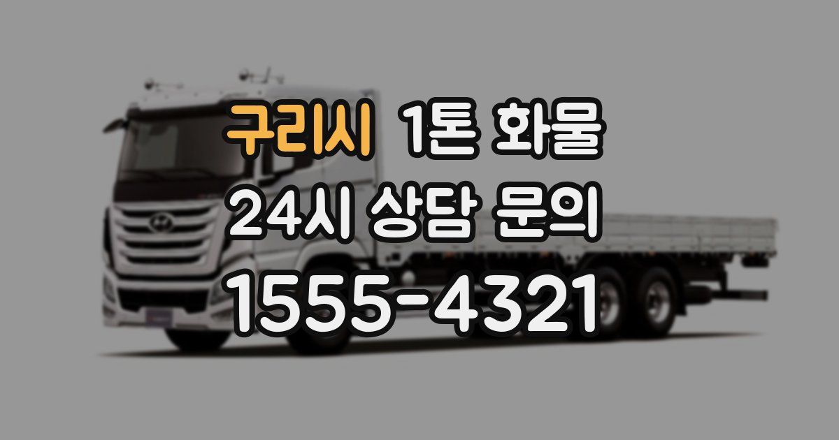 구리시 1톤 화물