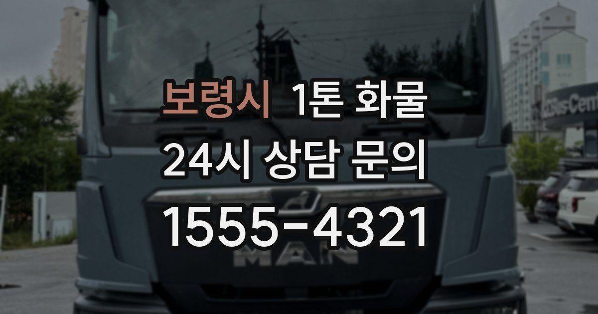 보령시 1톤 화물