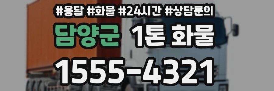 담양군 1톤 화물