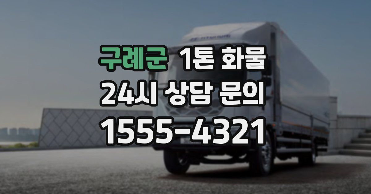 구례군 1톤 화물