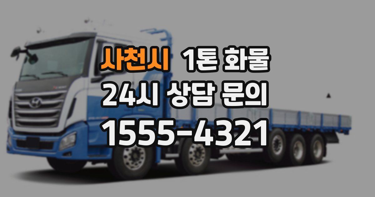 사천시 1톤 화물