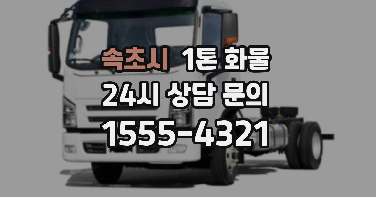 속초시 1톤 화물