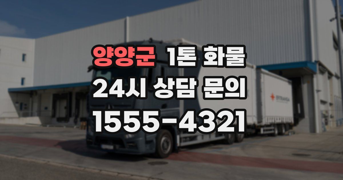 양양군 1톤 화물