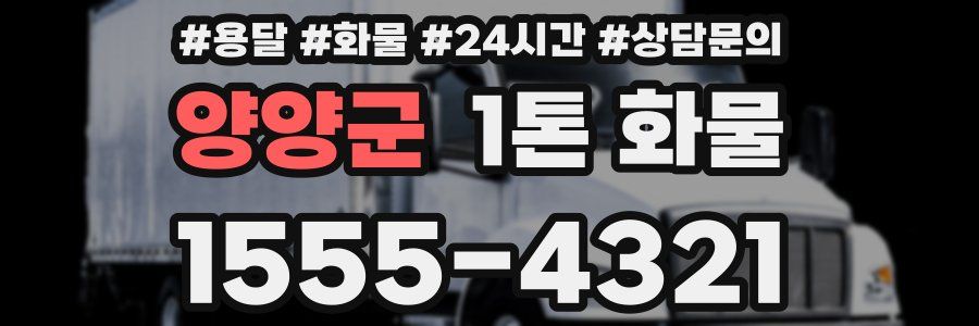 양양군 1톤 화물
