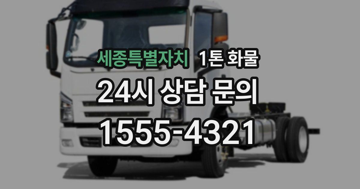 세종특별자치 1톤 화물