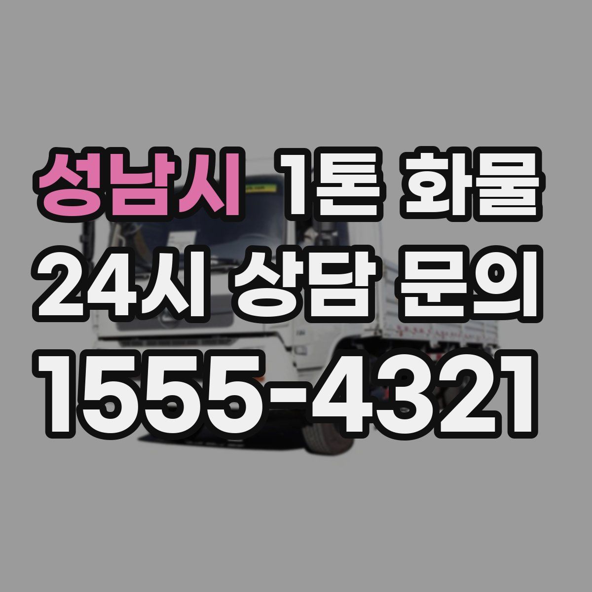 성남시 1톤 화물
