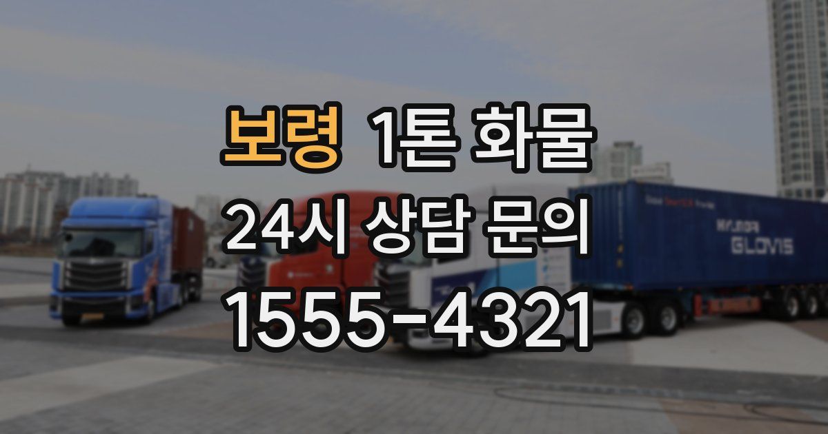 보령 1톤 화물