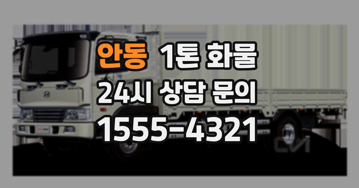 안동 1톤 화물