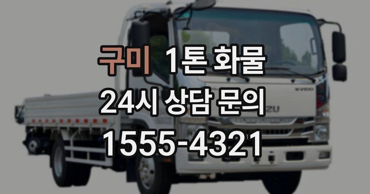 구미 1톤 화물