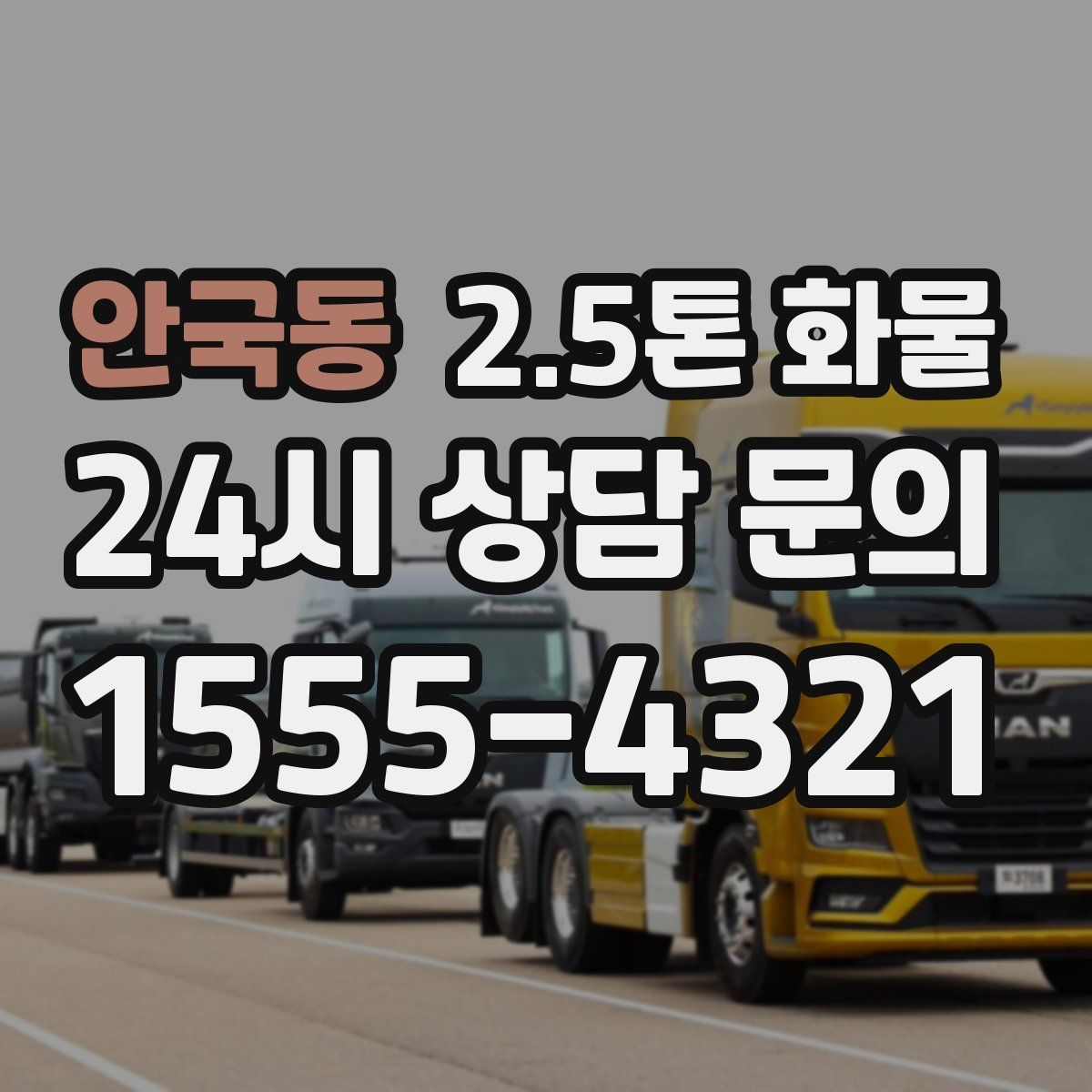안국동 2.5톤 화물