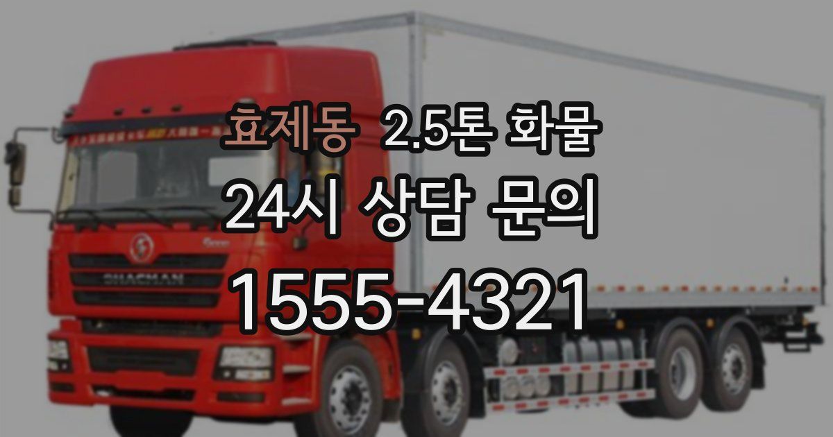 효제동 2.5톤 화물