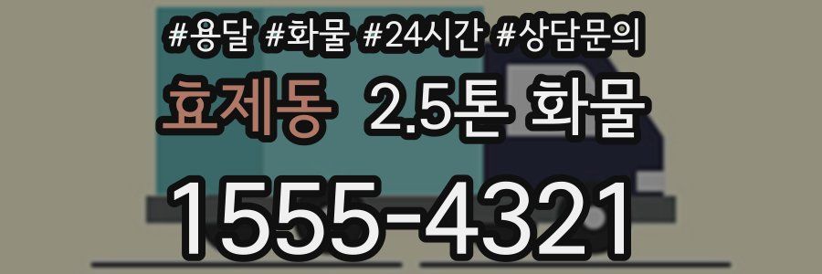효제동 2.5톤 화물