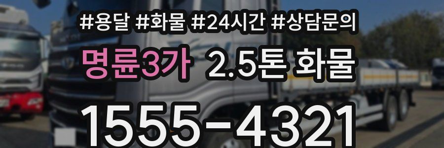 명륜3가 2.5톤 화물