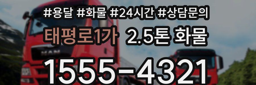 태평로1가 2.5톤 화물