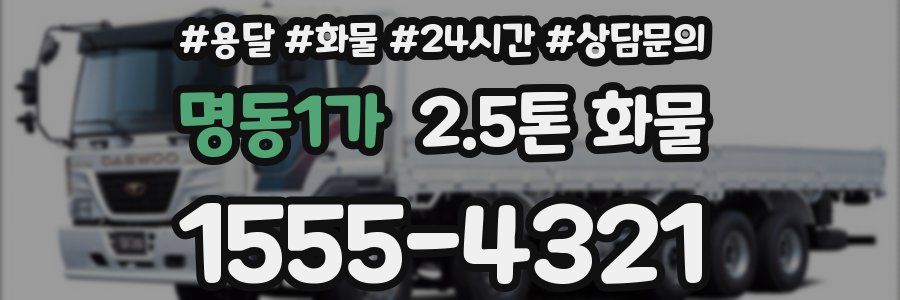 명동1가 2.5톤 화물