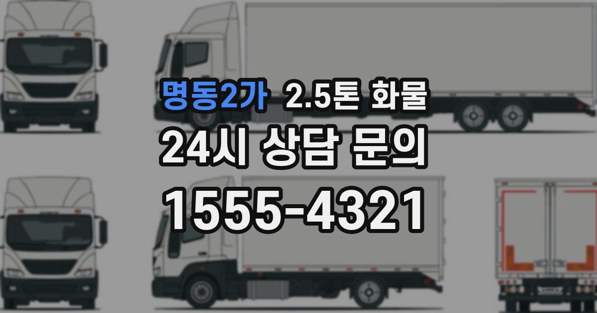 명동2가 2.5톤 화물