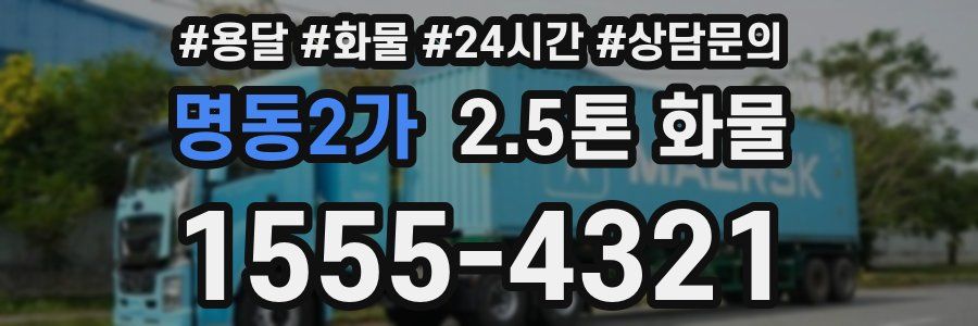 명동2가 2.5톤 화물