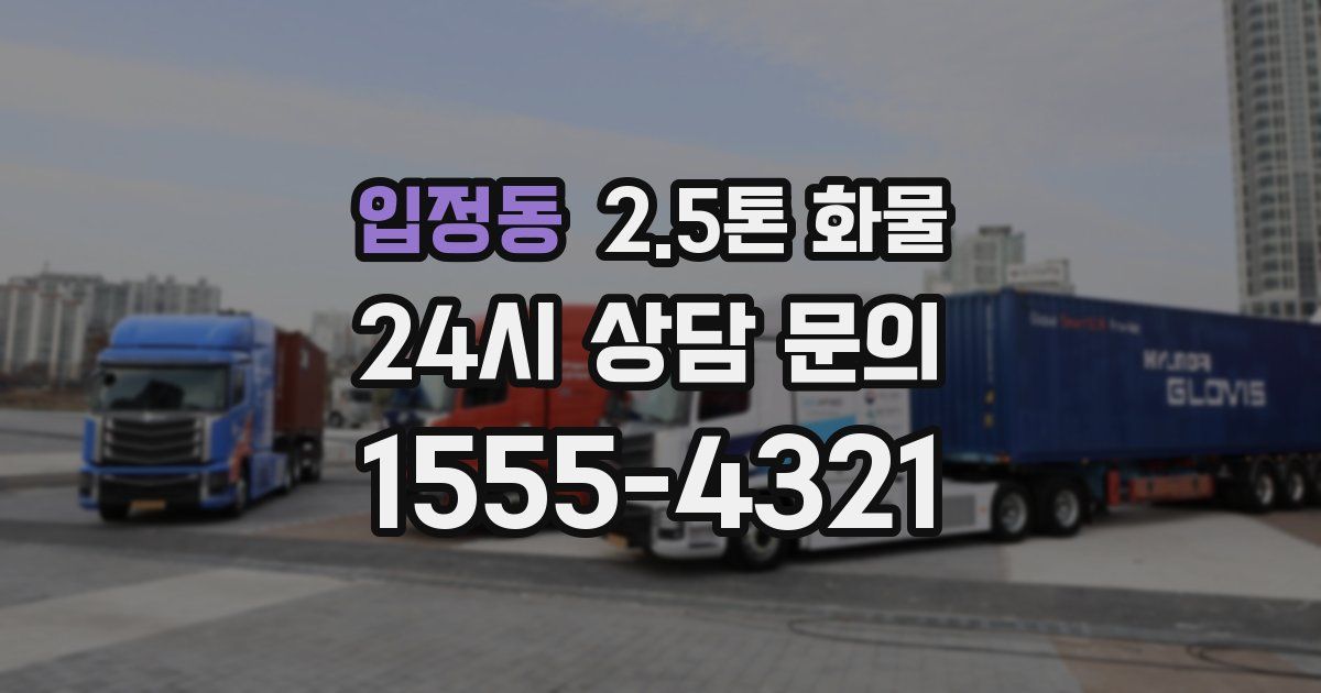 입정동 2.5톤 화물